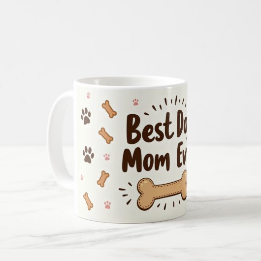 Best Dog Mom Ever – 11 oz Café Style Mug  Koffiemok (Voorkant links)