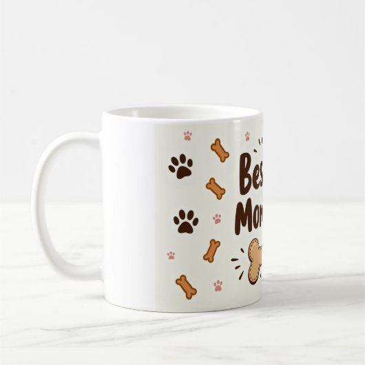 Best Dog Mom Ever – 11 oz Café Style Mug  Koffiemok (Links)