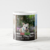 Best Dog Mom Ever 3 Photos Christmas Grote Koffiekop (Voorkant)