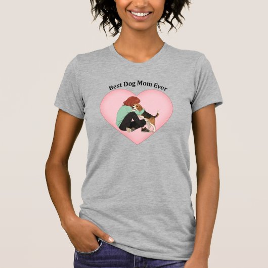 Best Dog Mom Ever Beagle T-shirt (Voorkant)