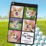 Best DOG MOM Ever - Golfer - Persoonlijke foto 5 Golfhanddoek<br><div class="desc">Beste hond Mam ooit ... Twee van je favoriete dingen, golf en je hond. Nu kun je ze meenemen terwijl je 18 gaten speelt. Pas deze golfhanddoek aan met uw favoriete foto's en namen van honden. Of het nu een verjaardag is, vaders dag of Kerstmis, deze hond-moeder golfhanddoek met een...</div>