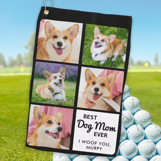 Best DOG MOM Ever - Golfer - Persoonlijke foto 5 Golfhanddoek