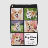 Best DOG MOM Ever - Golfer - Persoonlijke foto 5 Golfhanddoek (Voorkant)