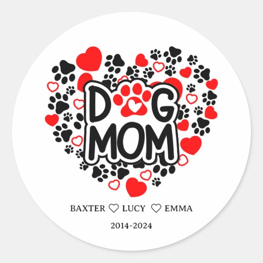 Best Dog Mom Ever | Happy Mother’s Day  Ronde Sticker (Voorkant)