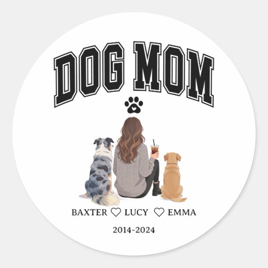 Best Dog Mom Ever | Happy Mother’s Day  Ronde Sticker (Voorkant)