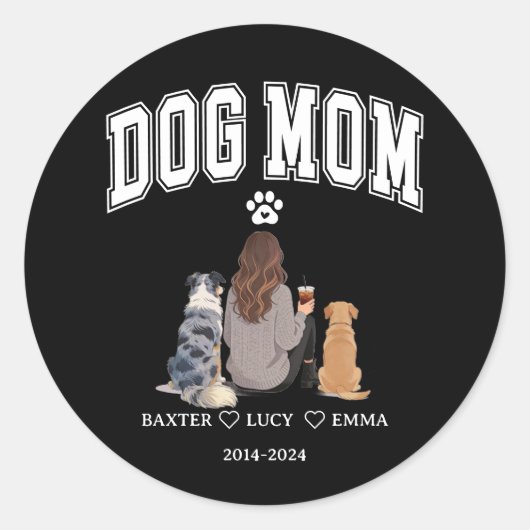 Best Dog Mom Ever | Happy Mother’s Day  Ronde Sticker (Voorkant)