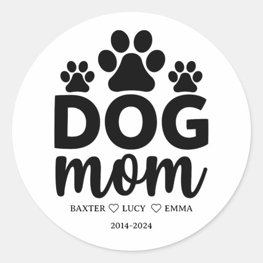 Best Dog Mom Ever | Happy Mother’s Day  Ronde Sticker (Voorkant)