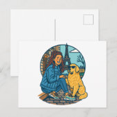 Best Dog Mom Ever in Paris Briefkaart (Voorkant / Achterkant)