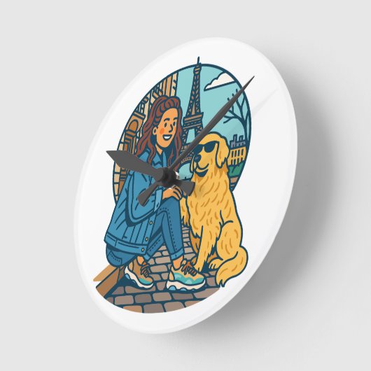 Best Dog Mom Ever in Paris Ronde Klok (Hoek)