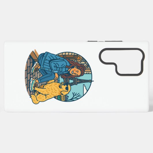 Best Dog Mom Ever in Paris Samsung Galaxy Hoesje (Achterkant horizontaal)