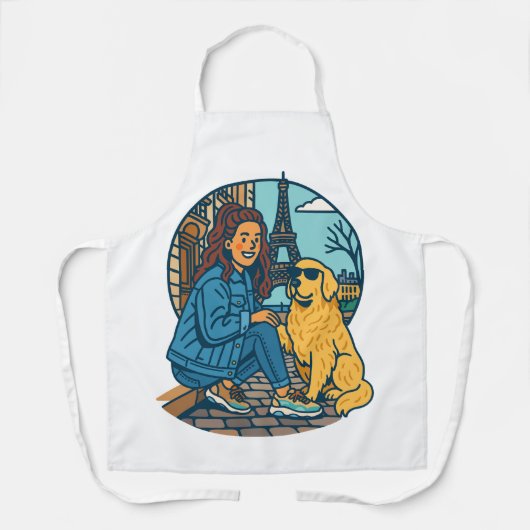 Best Dog Mom Ever in Paris Schort (Voorkant)