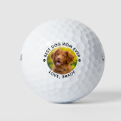 Best DOG MOM Ever Personalized Pet Photo Wilson Golfballen (Voorkant)
