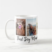 Best Dog Mom Ever Pet 5 Photo Collage White Koffiemok (Links)