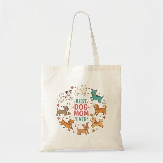 Best Dog Mom Ever Petful-Mom Tote Bag (Voorkant)