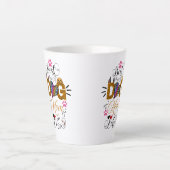 Best Dog Mom Ever Shirt – Leopard Print dog Mom  Latte Mok (Voorkant)