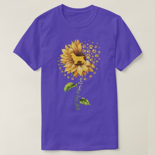 Best Dog Mom Ever Sunflower Cocker Spaniel Dog Lov T-shirt (Design voorkant)