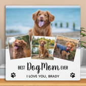 Best DOG MOM Ever Trendy Photo Collage Fotoplaat