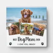 Best DOG MOM Ever Trendy Photo Collage Fotoplaat (Voorkant)