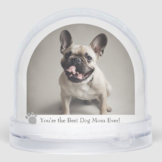 Best Dog Mom Ever Two Photo Sneeuwbol (Achterkant)