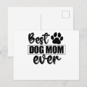 Best Dog Mom Ever Uitnodiging Briefkaart (Voorkant / Achterkant)