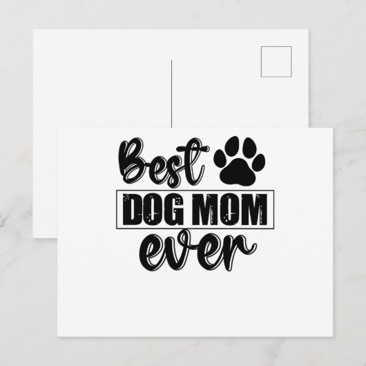 Best Dog Mom Ever Uitnodiging Briefkaart (Voorkant / Achterkant)