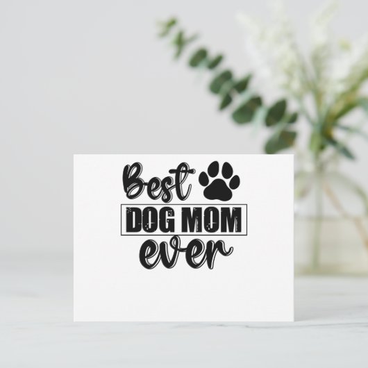 Best Dog Mom Ever Uitnodiging Briefkaart (Staand voorkant)