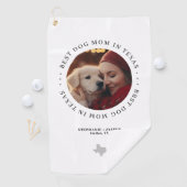 Best Dog Mom in Texas Personalized Photo Golfhanddoek (Insitu)