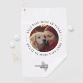 Best Dog Mom in Texas Personalized Photo Golfhanddoek (Insitu)