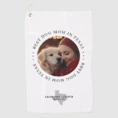 Best Dog Mom in Texas Personalized Photo Golfhanddoek (Voorkant)