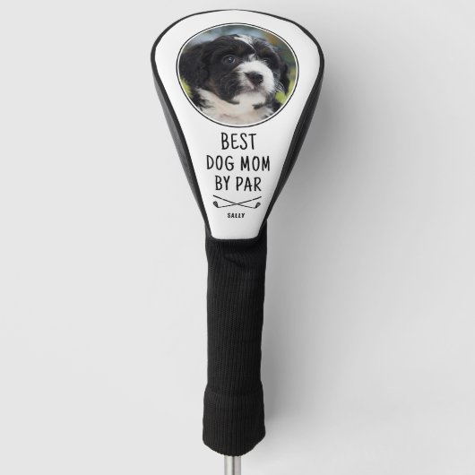 Best Dog Mom van Par Moederdag Custom Photo Golfheadcover (Voorkant)