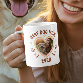 Best Dog Mum Ever Photo Heart Koffiemok