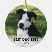 BEST DOG OOIT White-bedekking op maat Keramisch Ornament (Voorkant)