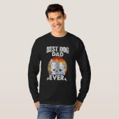 Best Dog Pa ever stare bull Terrier en Bedlingto T-shirt (Voorkant volledig)
