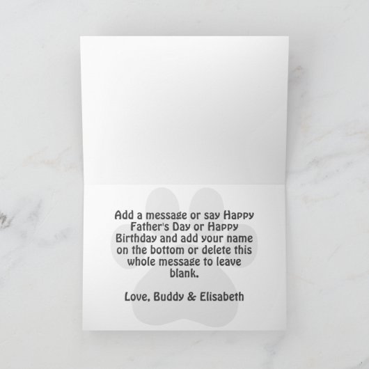 Best Dog Pap Ever Custom Flat Kaart (Binnen)