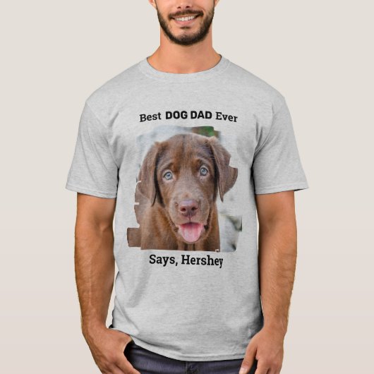 Best Dog Pap Ever Cute Puppy Custom Pet Photo T-shirt (Voorkant)