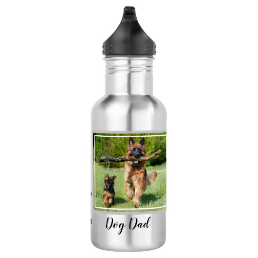 Best Dog Pap Ever - Foto gepersonaliseerd Cute Dog Waterfles (Rechts)