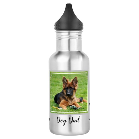 Best Dog Pap Ever - Foto gepersonaliseerd Cute Dog Waterfles (Links)