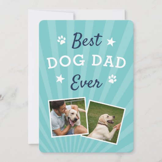 Best Dog Pap Ever | Foto Vaderdag Kaart (Voorkant)