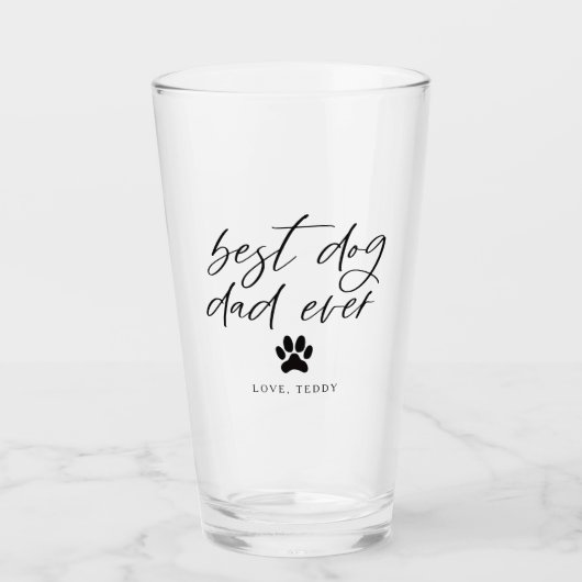 Best Dog Pap Ever Glas (Voorkant)