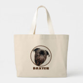 Best Dog Pap Ever Grote Tote Bag (Achterkant)