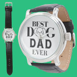 Best Dog Pap Ever Horloge<br><div class="desc">Best Dog Dad over Funny Dog, ontworpen om te genieten. Geniet van je dag met een grappig design.Geschikt voor vaderdag.Beste hond-vader ooit ontwerp voor hondenliefhebbers Gift en voor de eigenaar van de hond</div>