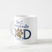 Best Dog Pap Ever, Paw Print & Denim, Foto Koffiemok (Voorkant links)