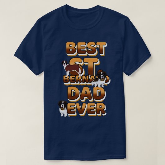 Best Dog Pap Ever st bernard T-shirt (Design voorkant)