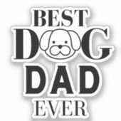 Best Dog Pap Ever Sticker (Voorkant)