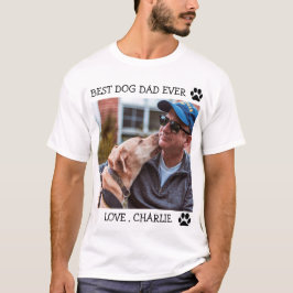 Best Dog Pap Ever Vaderdag Custom Photo T-Shi T-shirt