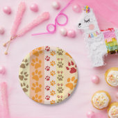 Best Dog Paw Print Pets Patroon Papieren Bordje (Feest)