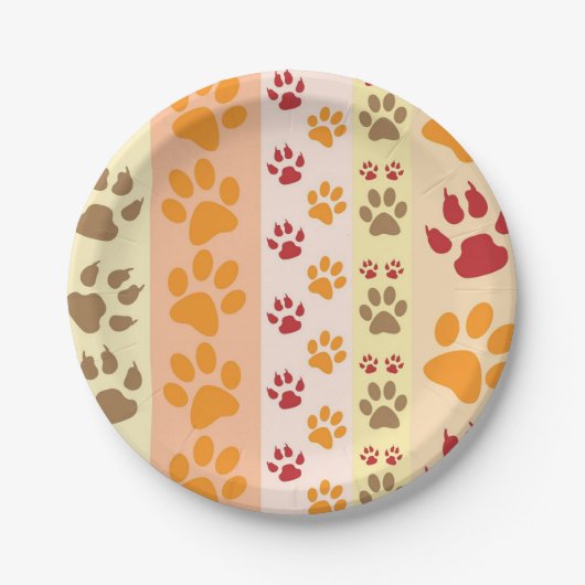 Best Dog Paw Print Pets Patroon Papieren Bordje (Voorkant)