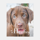 Best Dog Personalized Pet Labrador Puppy Photo Fleece Deken (Voorkant)
