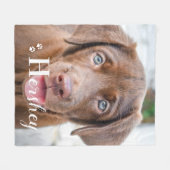 Best Dog Personalized Pet Labrador Puppy Photo Fleece Deken (Voorkant (Horizontaal))