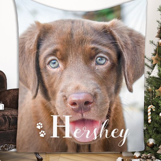 Best Dog Personalized Pet Labrador Puppy Photo Fleece Deken